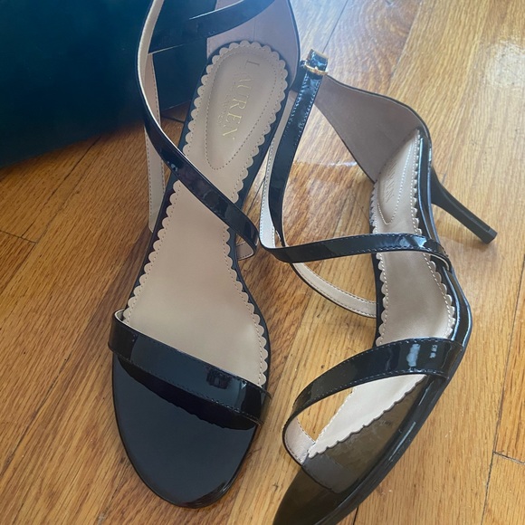 New!🔥 Lauren Ralph Lauren Paten Black Sandals 8.5 - Picture 2 of 8